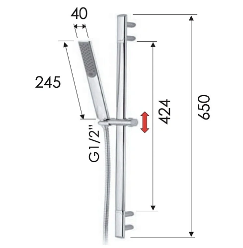 Душевой гарнитур Remer Infinity 317V317RV Душевой гарнитур Remer Infinity 317V317RV