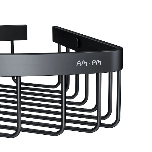Полка AM.PM Sense L A7452222 угловая, двухъярусная, черный Полка AM.PM Sense L A7452222 угловая, двухъярусная, черный