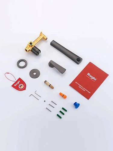 Смеситель для раковины Raglo R07.11.09 встраиваемый, монолитный, графит Смеситель для раковины Raglo R07.11.09 встраиваемый, монолитный, графит