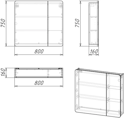 Зеркальный шкаф GROSSMAN ТАЛИС-80 см Лев. бетон пайн 80x75 208009 Зеркальный шкаф GROSSMAN ТАЛИС-80 см Лев. бетон пайн 80x75 208009