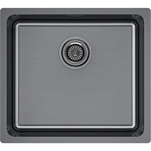 Кухонная мойка Paulmark YUNI 49 UN YU49-GM, вороненая сталь, 490х440мм Кухонная мойка Paulmark YUNI 49 UN YU49-GM, вороненая сталь, 490х440мм