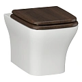 Унитаз подвесной Opadiris Кантара OS74712A белый, безободковый, сиденье антикварный орех Унитаз подвесной Opadiris Кантара OS74712A белый, безободковый, сиденье антикварный орех