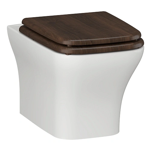 Унитаз подвесной Opadiris Кантара OS74712A белый, безободковый, сиденье антикварный орех Унитаз подвесной Opadiris Кантара OS74712A белый, безободковый, сиденье антикварный орех