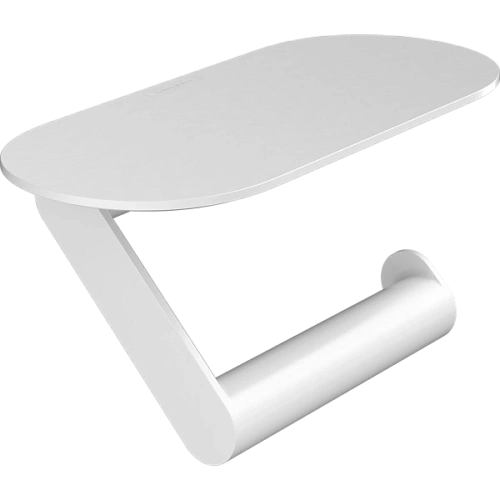 Держатель туалетной бумаги Hansgrohe WallStoris с полкой 27928700, матовый белый Держатель туалетной бумаги Hansgrohe WallStoris с полкой 27928700, матовый белый