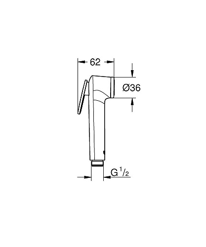 Гигиенический душ GROHE BauCurve: встраиваемый смеситель, гигиенический душ со шлангом и держателем  124899 Гигиенический душ GROHE BauCurve: встраиваемый смеситель, гигиенический душ со шлангом и держателем  124899