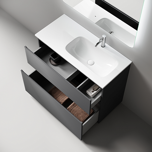 Тумба под раковину SANCOS Folk Floor FL100FRGS правая 995х445х850 Grey soft, напольная Тумба под раковину SANCOS Folk Floor FL100FRGS правая 995х445х850 Grey soft, напольная