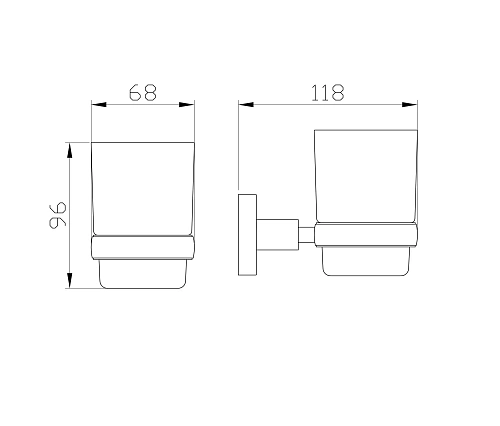 Стакан Wonzon & Woghand хром (WW-8121) Стакан Wonzon & Woghand хром (WW-8121)