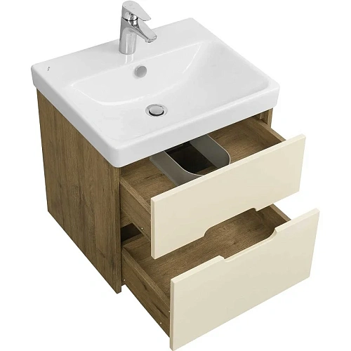 Тумба под раковину Aquaton Оливия 55 бежевый, дуб велл 1A254201OLVG0 Тумба под раковину Aquaton Оливия 55 бежевый, дуб велл 1A254201OLVG0