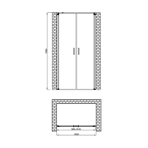 Душевая дверь BERGES LEGOS LS-3 1000 062026 Душевая дверь BERGES LEGOS LS-3 1000 062026