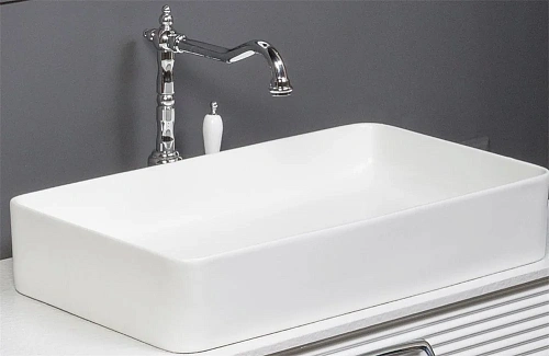 Раковина Boheme керамика прямоугольная Белая VALLESSI 872 Раковина Boheme керамика прямоугольная Белая VALLESSI 872