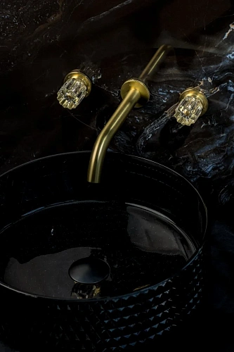 Смеситель для раковины Boheme ELEGANTE MATT GOLD встраиваемый 152-2-MG-EL Смеситель для раковины Boheme ELEGANTE MATT GOLD встраиваемый 152-2-MG-EL