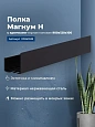 Полка Aquanet Магнум Н 90x12 черная матовая, с крючками 00341535 Полка Aquanet Магнум Н 90x12 черная матовая, с крючками 00341535