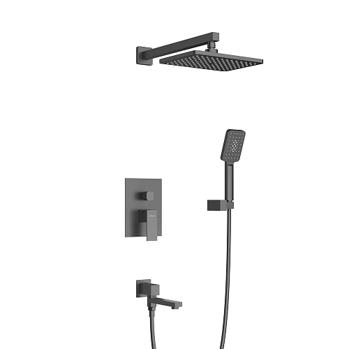 Душевая система CEZARES SLIDER-VDSET-NOP встраиваемая, со шлангом, с держателем, черный матовый Душевая система CEZARES SLIDER-VDSET-NOP встраиваемая, со шлангом, с держателем, черный матовый