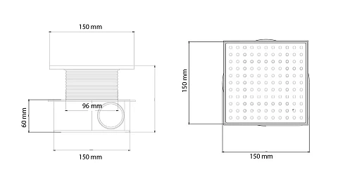 Душевой трап Boheme SMART DESIGN 15x15 cm, нерж.сталь ЧЕРНЫЙ 984-15-B Душевой трап Boheme SMART DESIGN 15x15 cm, нерж.сталь ЧЕРНЫЙ 984-15-B