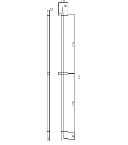 Полотенцесушитель электрический Margaroli Citterio (Ситтерио) 666 Box 666CRB-1650 Полотенцесушитель электрический Margaroli Citterio (Ситтерио) 666 Box 666CRB-1650