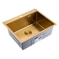 Кухонная мойка Splenka S702.6050.03 из нержавеющей стали в базу от 60см, сатин золотой Кухонная мойка Splenka S702.6050.03 из нержавеющей стали в базу от 60см, сатин золотой