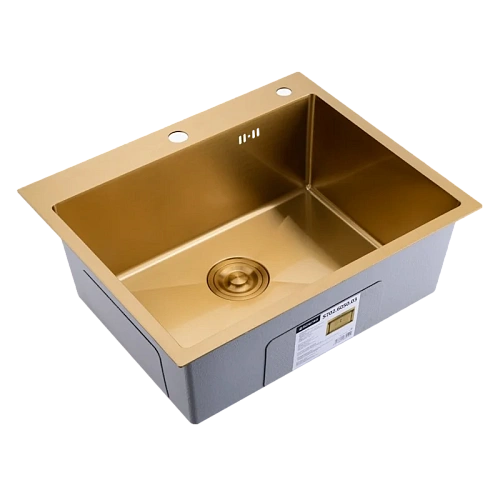 Кухонная мойка Splenka S702.6050.03 из нержавеющей стали в базу от 60см, сатин золотой Кухонная мойка Splenka S702.6050.03 из нержавеющей стали в базу от 60см, сатин золотой