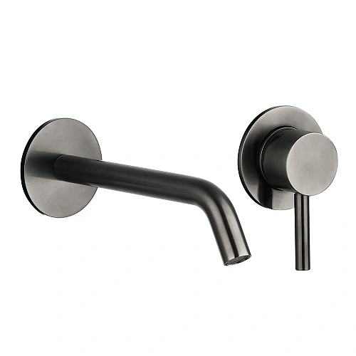 Смеситель для раковины AQUAme Siena AQM 6215GM на 2 отв. 180мм, внутр монтаж в компл, Gun metal AQM6215GM Смеситель для раковины AQUAme Siena AQM 6215GM на 2 отв. 180мм, внутр монтаж в компл, Gun metal AQM6215GM