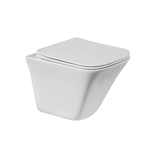 Унитаз подвесной BelBagno MARMI BB052CHR/BB052SC безободковый с сиденьем Унитаз подвесной BelBagno MARMI BB052CHR/BB052SC безободковый с сиденьем