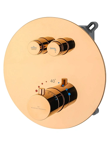 Душевая система Wonzon & Woghand STICK с термостатом, встраиваемая, розовое золото (WW-88929010-RG) Душевая система Wonzon & Woghand STICK с термостатом, встраиваемая, розовое золото (WW-88929010-RG)