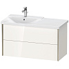 Картинка анонса товара «тумба под раковину duravit xviu xv41080b122 подвесная 101 см белая глянцевый»