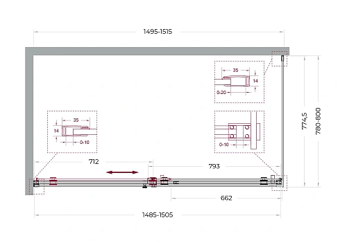 Душевой уголок BelBagno SOFT_CLOSE-2-AH-1-150/80-C-GM 150x80 см, профиль оружейная сталь, стекло прозрачное Душевой уголок BelBagno SOFT_CLOSE-2-AH-1-150/80-C-GM 150x80 см, профиль оружейная сталь, стекло прозрачное
