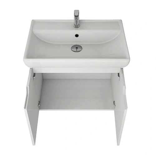 Тумба под раковину DREJA Q (D), 70 см, подвесная, 2 дверцы, белый глянец 99.1002 Тумба под раковину DREJA Q (D), 70 см, подвесная, 2 дверцы, белый глянец 99.1002