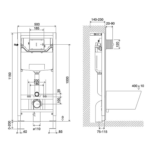 Инсталляция для унитаза Lemark PENEDA EXPERT механическая, без кнопки смыва 9812002 Инсталляция для унитаза Lemark PENEDA EXPERT механическая, без кнопки смыва 9812002