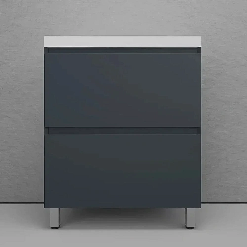 Тумба под раковину Style Line Манхэттен 70 см ЛС-00002375 напольная, графит Тумба под раковину Style Line Манхэттен 70 см ЛС-00002375 напольная, графит