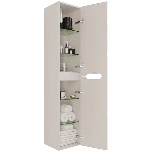 Шкаф-пенал DREJA QL35, 35 см, подвесной/напольный, универсальный, 2 дверцы, 4 стеклянные полки, белы 99.0009 Шкаф-пенал DREJA QL35, 35 см, подвесной/напольный, универсальный, 2 дверцы, 4 стеклянные полки, белы 99.0009