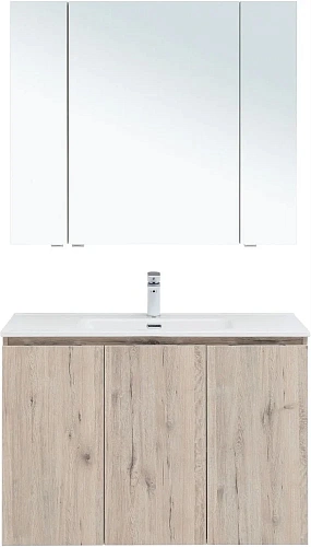 Комплект мебели Aquanet Алвита New 100 3 дверцы, дуб веллингтон белый 00274533 Комплект мебели Aquanet Алвита New 100 3 дверцы, дуб веллингтон белый 00274533