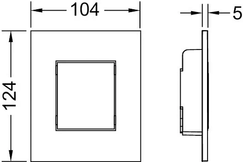 Клавиша смыва для писсуара TECEnow с картриджем 9242403 Клавиша смыва для писсуара TECEnow с картриджем 9242403