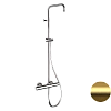 Душевая система Remer Elegance EQ32ASSDBG термостатическая, золото брашированное Душевая система Remer Elegance EQ32ASSDBG термостатическая, золото брашированное