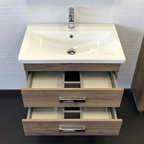 Тумба с раковиной Comforty Никосия 70П 00-00008855 дуб темный раковина Como 70 Тумба с раковиной Comforty Никосия 70П 00-00008855 дуб темный раковина Como 70