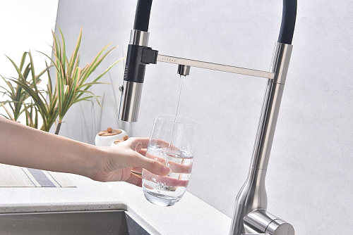 Смеситель для кухни Paulmark Magneto One брашированная сталь Ma213188-BS Смеситель для кухни Paulmark Magneto One брашированная сталь Ma213188-BS