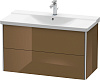 Картинка анонса товара «тумба под раковину duravit xsquare xs418206161 подвесная 101 см коричнево-оливковый глянцевый»