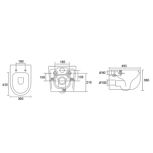 Унитаз подвесной ABBER Bequem AC1104TNS белый, безободковый, с фунцией биде, смыв торнадо Унитаз подвесной ABBER Bequem AC1104TNS белый, безободковый, с фунцией биде, смыв торнадо