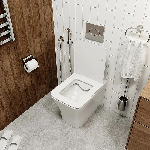 Унитаз приставной Ceruttispa MARMOLADA F CT8906 безободковый, сиденье микролифт Унитаз приставной Ceruttispa MARMOLADA F CT8906 безободковый, сиденье микролифт