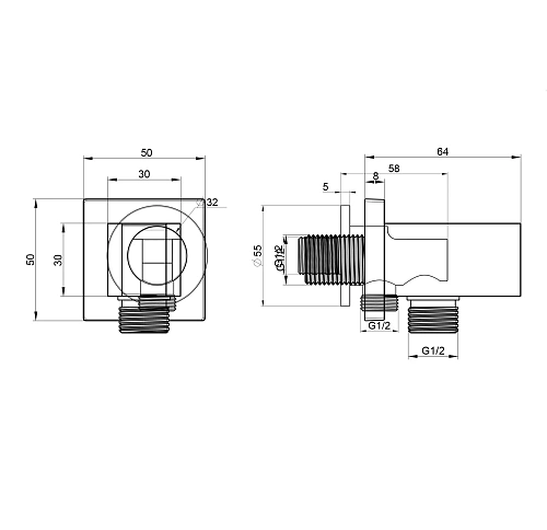 Шланговое подключение Wonzon & Woghand брашированное золото (WW-HZ2319-BG) Шланговое подключение Wonzon & Woghand брашированное золото (WW-HZ2319-BG)