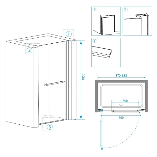 Душевая дверь RGW Passage PA-03 41080309-11 Душевая дверь RGW Passage PA-03 41080309-11