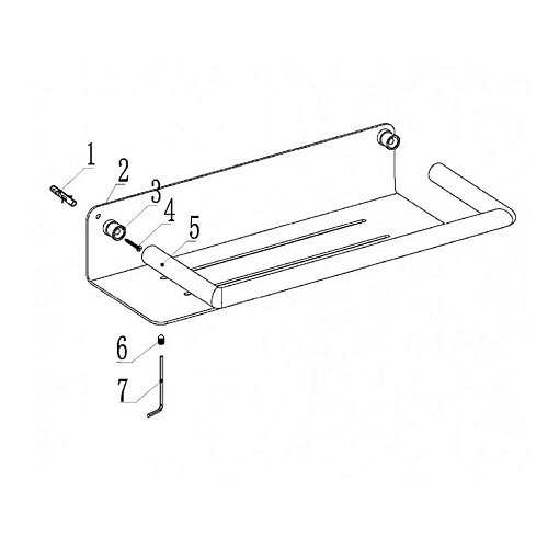 Полка ABBER Osten 316 AA1862BST сталь брашированная Полка ABBER Osten 316 AA1862BST сталь брашированная