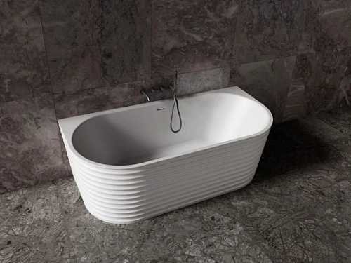 Ванна из искусственного камня ABBER AS9652 170x80 универсальная, белая матовая, искусственный камень Ванна из искусственного камня ABBER AS9652 170x80 универсальная, белая матовая, искусственный камень