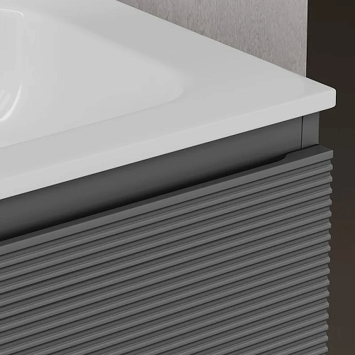 Тумба под раковину Sancos Folk FL100RGS правая 995х445х500 Grey soft, подвесная Тумба под раковину Sancos Folk FL100RGS правая 995х445х500 Grey soft, подвесная