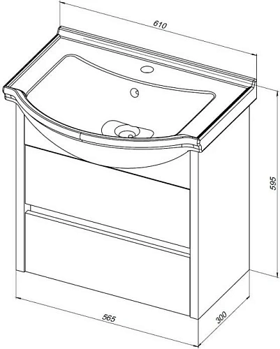 Комплект мебели Aquanet Сидней 60 дуб рошелье 00244672 Комплект мебели Aquanet Сидней 60 дуб рошелье 00244672