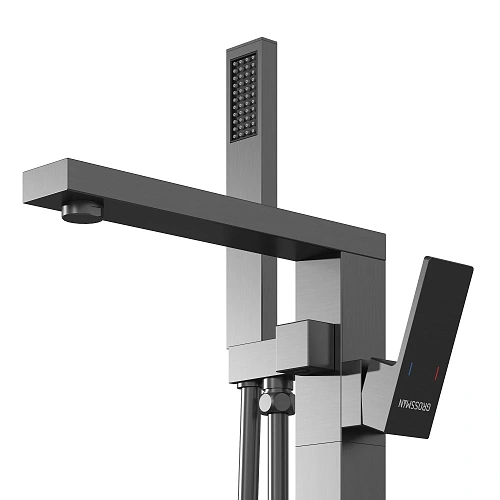 Смеситель для ванны GROSSMAN Falcon 530.K35.08.420 напольный графит сатиновый Смеситель для ванны GROSSMAN Falcon 530.K35.08.420 напольный графит сатиновый