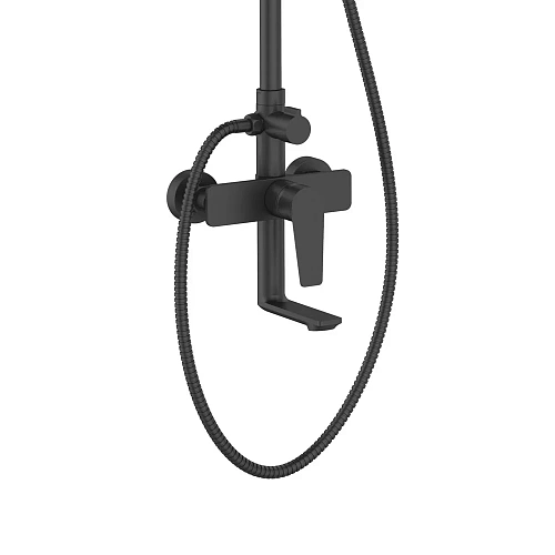 Душевая система Agger Brilliant A0393344 с изливом, черный Душевая система Agger Brilliant A0393344 с изливом, черный