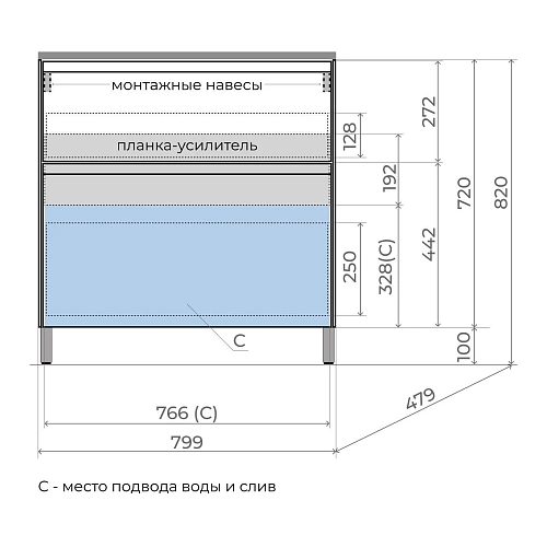Тумба под раковину Style Line ЛИМА 80 ЛС-00002350 напольная белый Тумба под раковину Style Line ЛИМА 80 ЛС-00002350 напольная белый