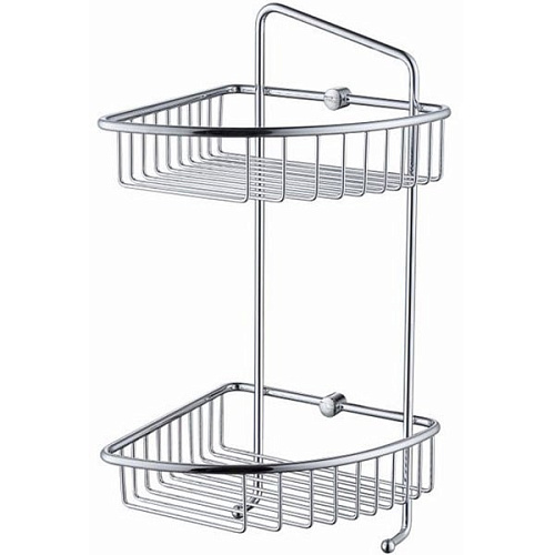 Полка Kaiser KH-5070 настенная двойная угловая 204*204*430*60 Chrome/латунь Полка Kaiser KH-5070 настенная двойная угловая 204*204*430*60 Chrome/латунь