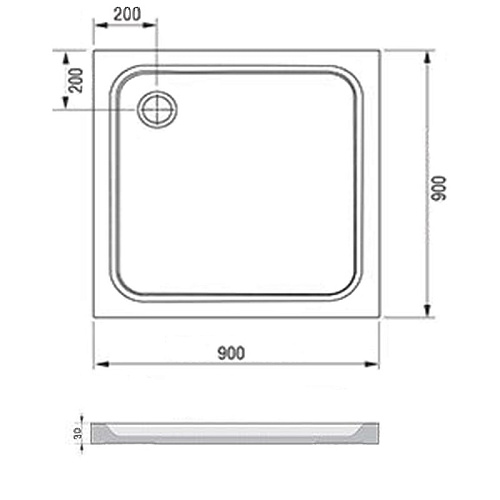 Душевой поддон Ravak Perseus Pro Chrome 90x90 XA047701010 Душевой поддон Ravak Perseus Pro Chrome 90x90 XA047701010