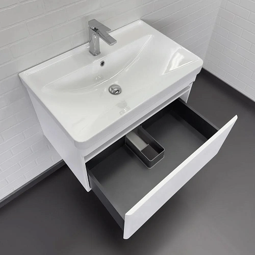 Тумба с раковиной Comforty Валдай-70П 00-00020837 подвесная белый матовый раковина 4470 Тумба с раковиной Comforty Валдай-70П 00-00020837 подвесная белый матовый раковина 4470